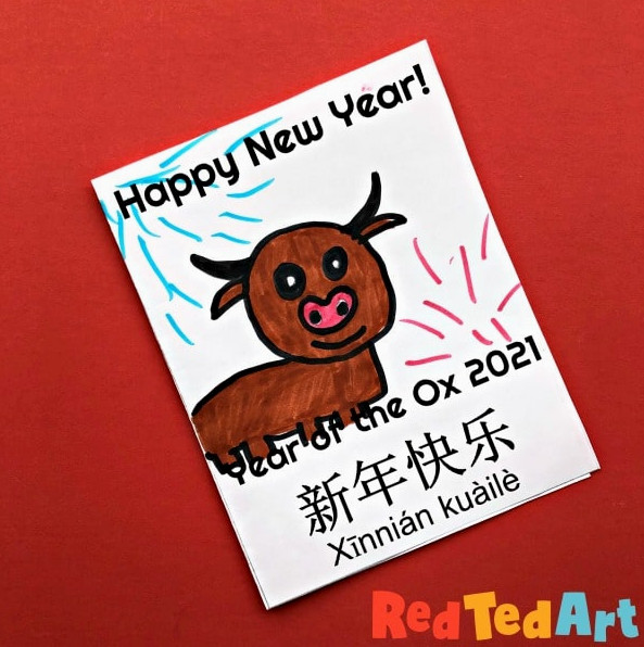 Free printable year of the ox card