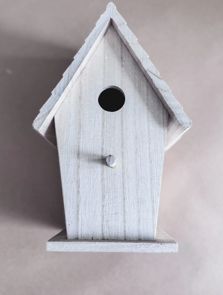 unfinished wood bird house