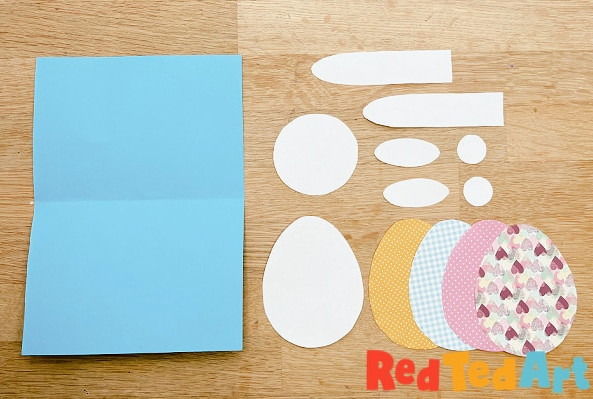 basic shapes are neeed to make a pop easter egg card