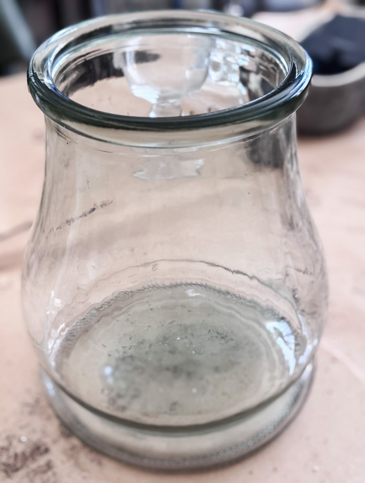large recycled glass vase