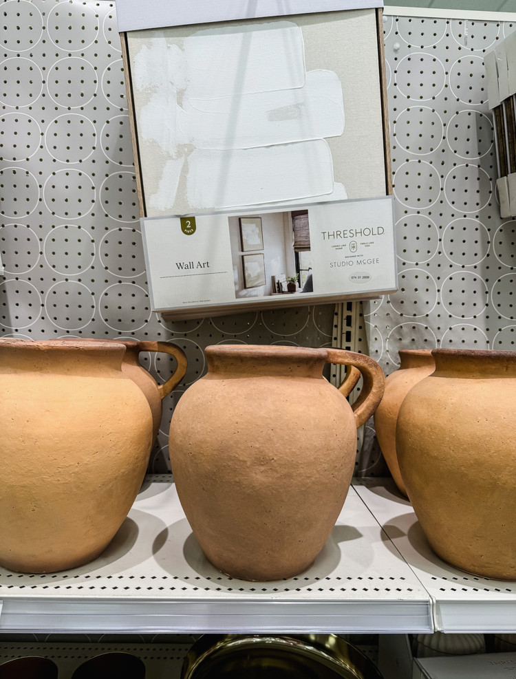 vases on shelf at Target