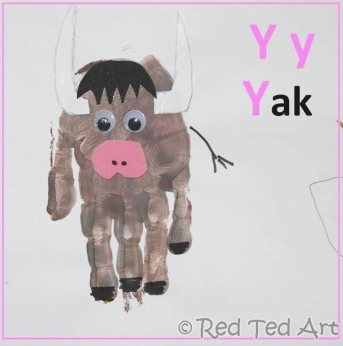Handprint Yak Craft - perfect for year of the Ox too