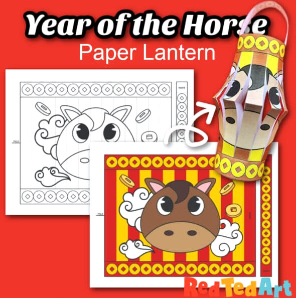 paper lantern craft for the Year of the Horse