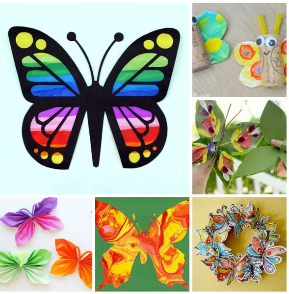 3d Doodle Butterfly Art Coloring Pages – Red Ted Art – Kids Crafts