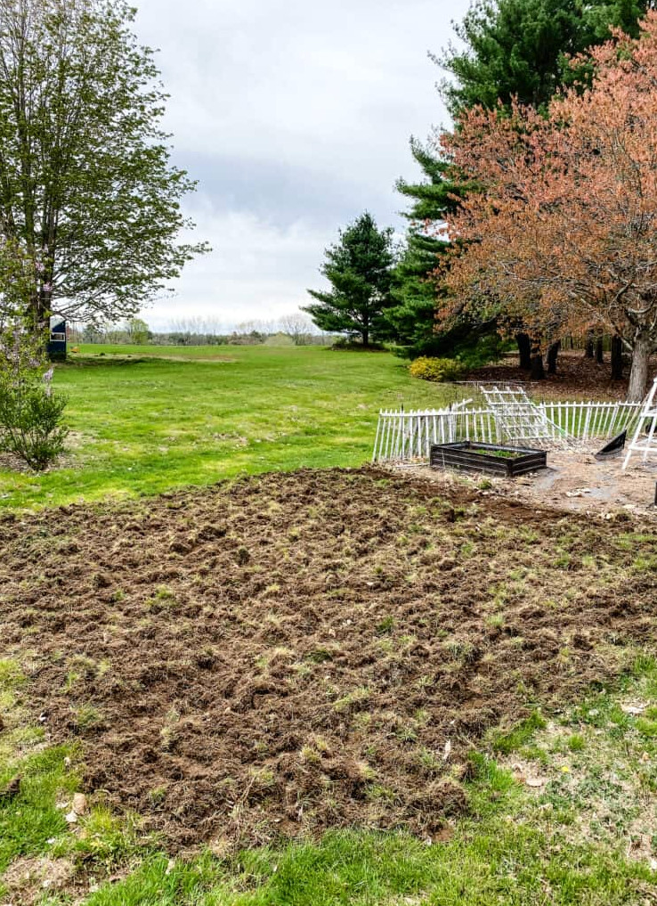 freshly tilled garden