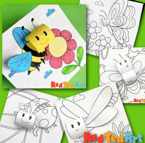 3d insect coloring pages