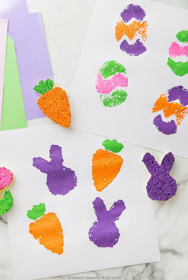 DIY Easter Sponge Painting