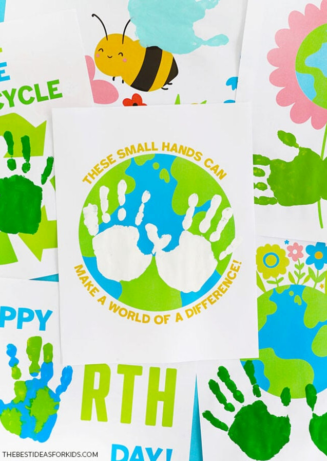 Free Printable Earth Day Handprint Artwork