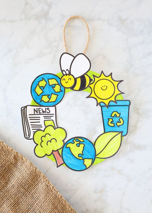 Printable Earth Day Paper Plate