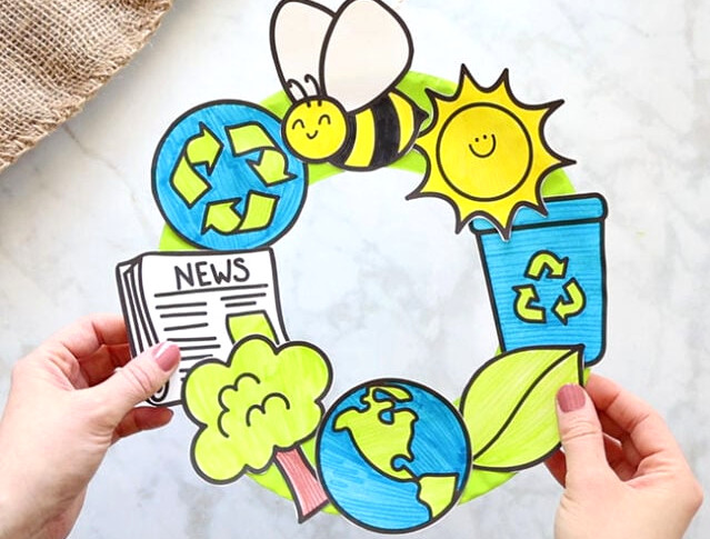 Earth Day Printable Wreath