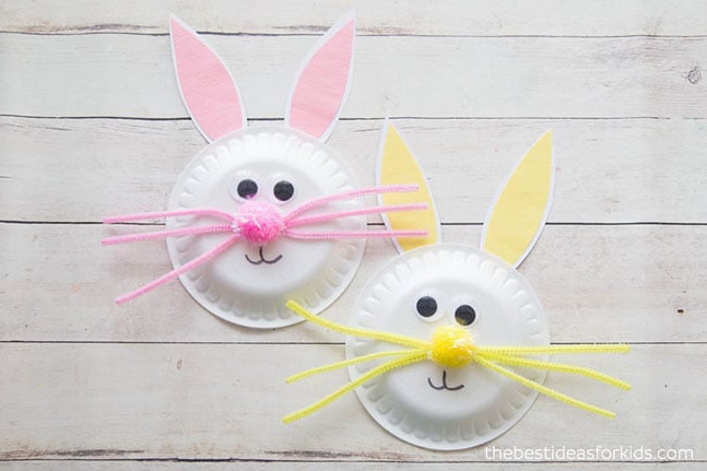 Paper Plate Easter Bunny Project for Children