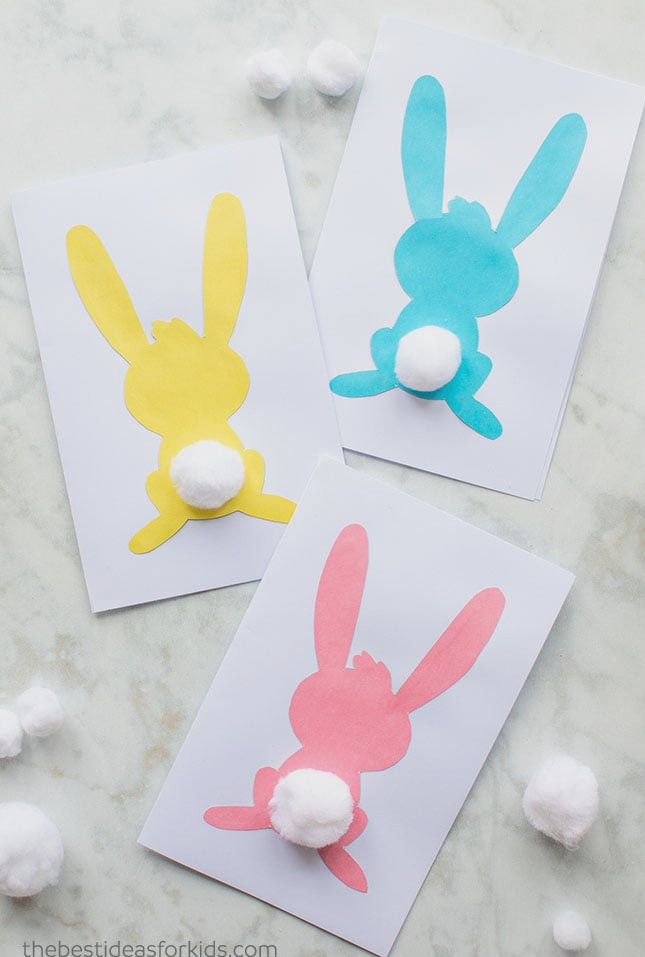 Easter Bunny Pom Pom Card