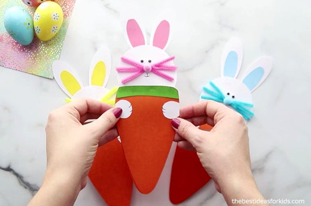 Easter Bunny and Carrot Card