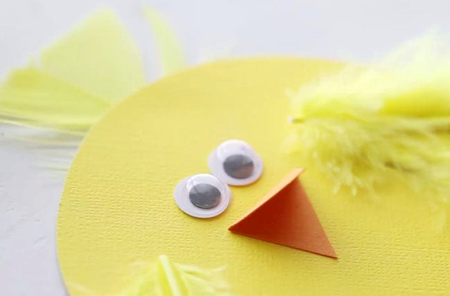 Glue Googly Eyes to Chick