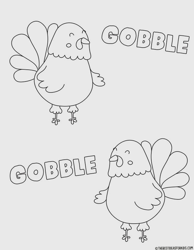 Gobble Gobble Coloring Page