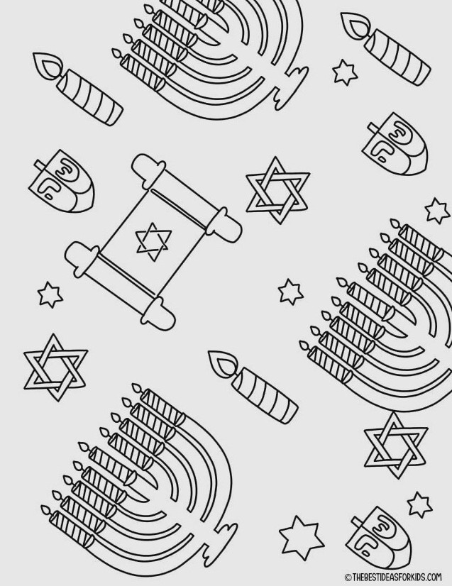 Hanukkah Coloring Page for Kids
