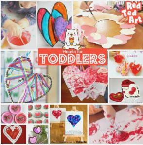 Toddler Heart Crafts to make at Valentine's Day or Mother's Day!