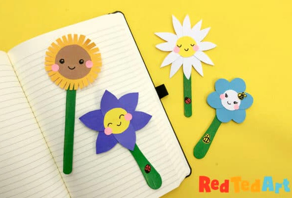 creating bookmarks from popsicle sticks