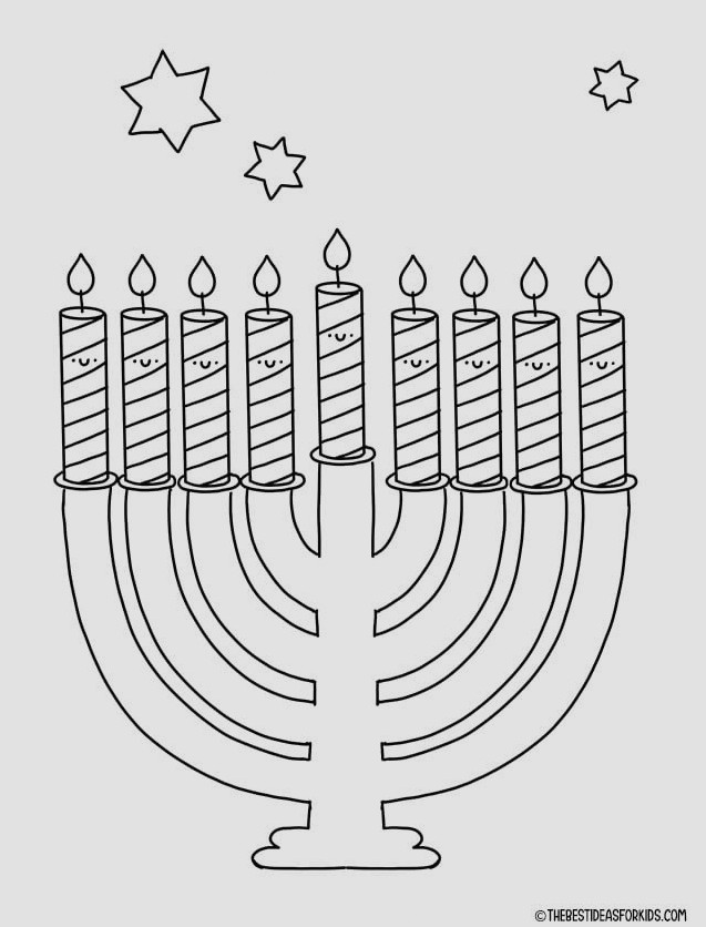 Menorah Coloring Page