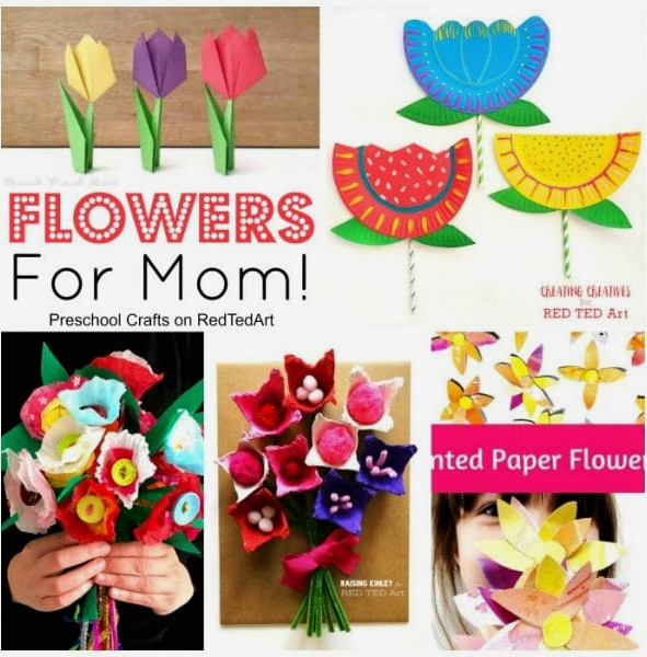 Mother's Day Crafts for Preschoolers - flower crafts