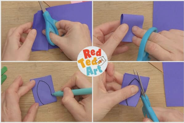 stack your paper to create petals