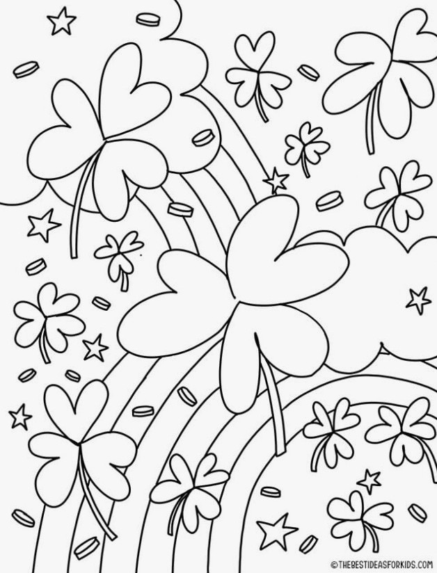 Shamrock St Patrick's Day Coloring Page