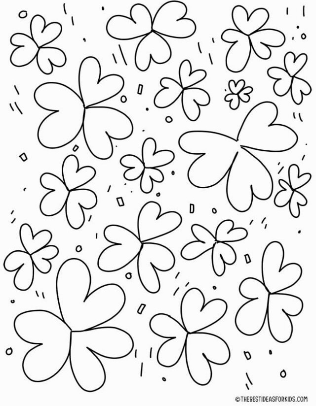 Shamrocks Coloring Page