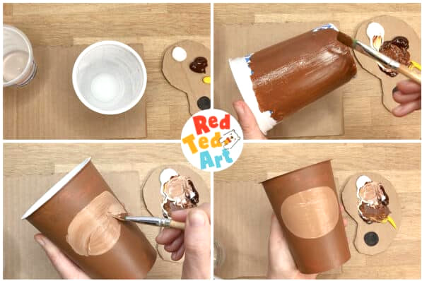 paint the pen pots brown