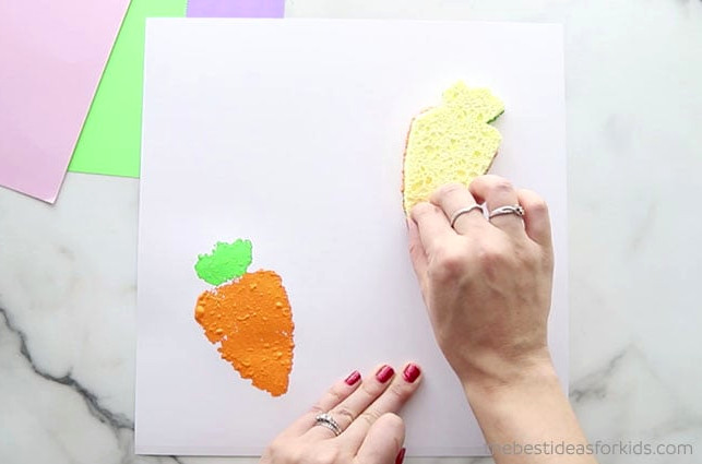 Carrot Sponge Stamp