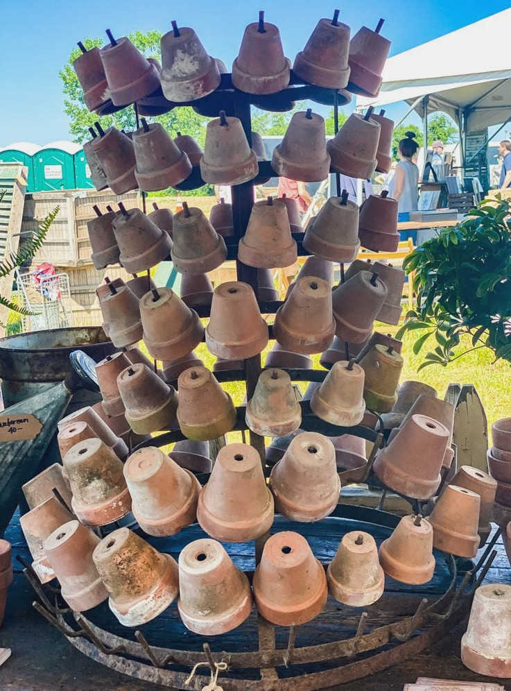 tower of terra cotta pots