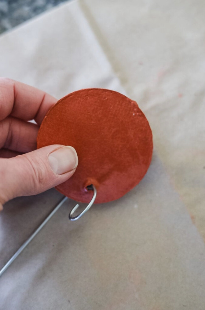 making a clay plant marker