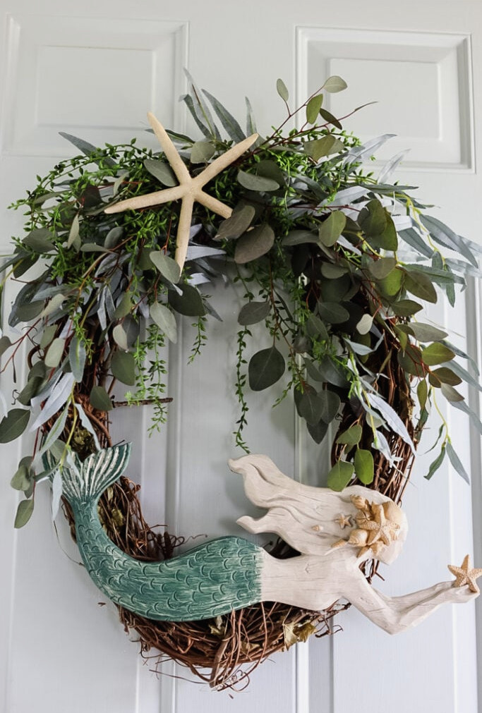 diy coastal mermaid wreath