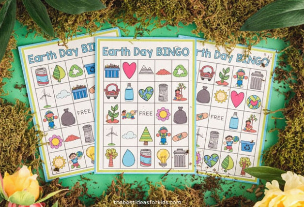 earth day bingo free printable pages