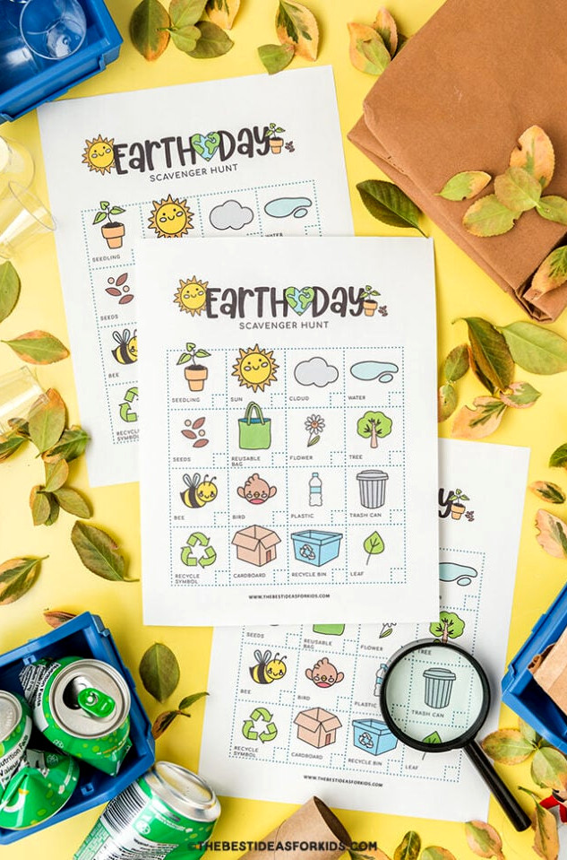 earth day scavenger hunt printable