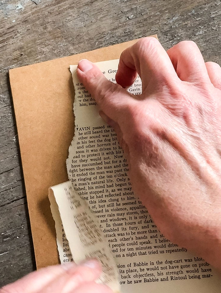 making a notecard with a bookpage