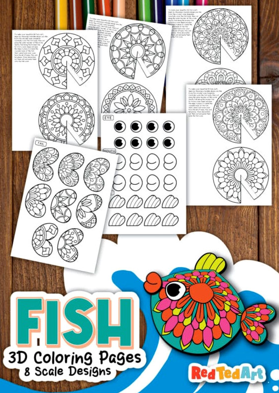 Mandala Fish Coloring Page