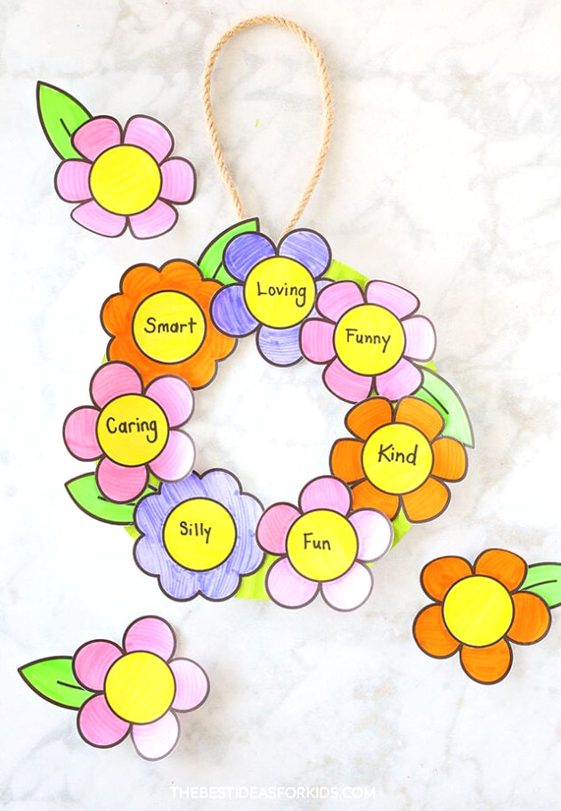 Free Printable Mothers Day Wreath