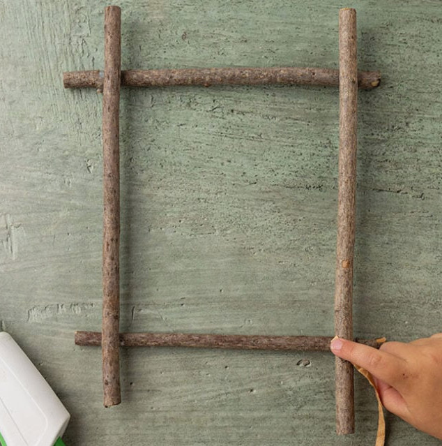 Hot Glue RIbbon to Sticks
