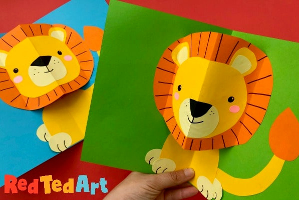 Pop Up Lion Card