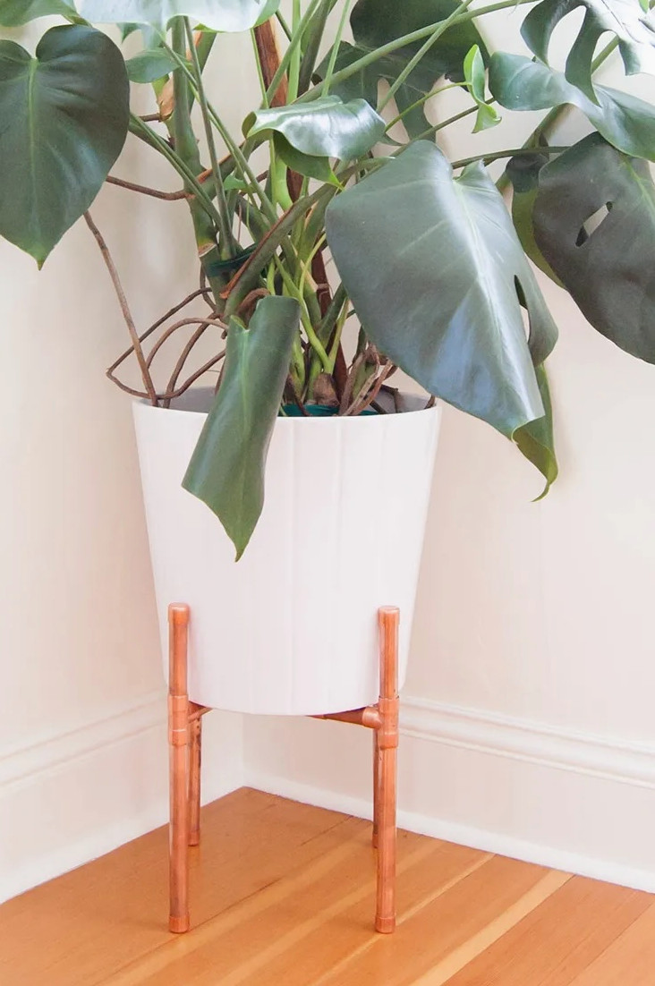 diy copper plant stand