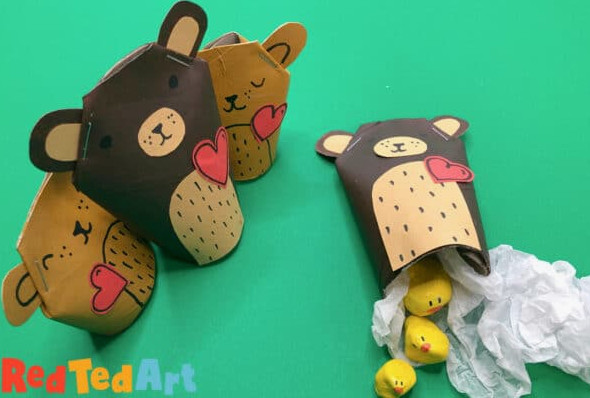 Toilet Roll Bear Gift Box Craft - an adorable and simple project for children