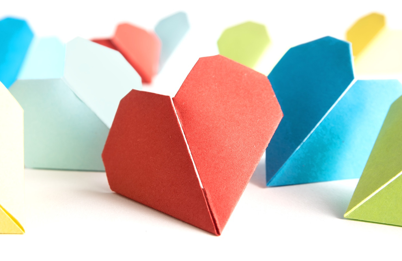 heart bookmark origami