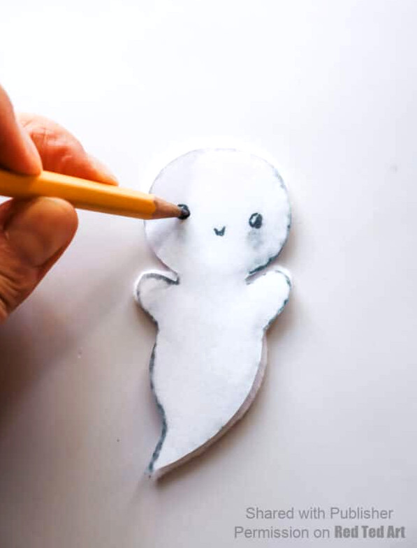 cut out your ghost patterns in white felt
