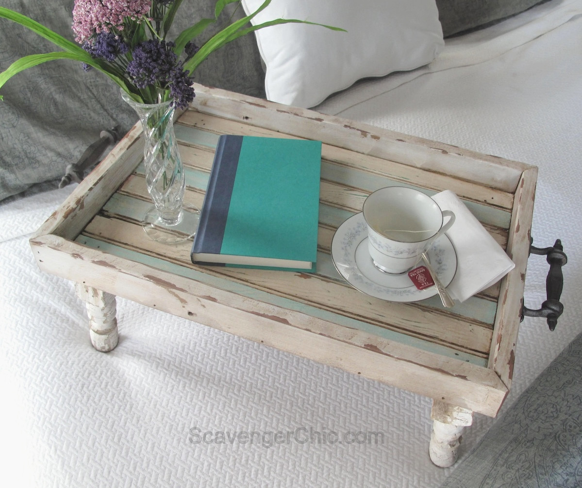 reclaimed wood tray