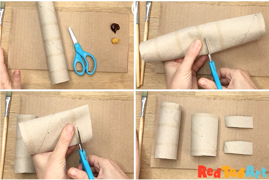 trim the toilet paper roll to the right size