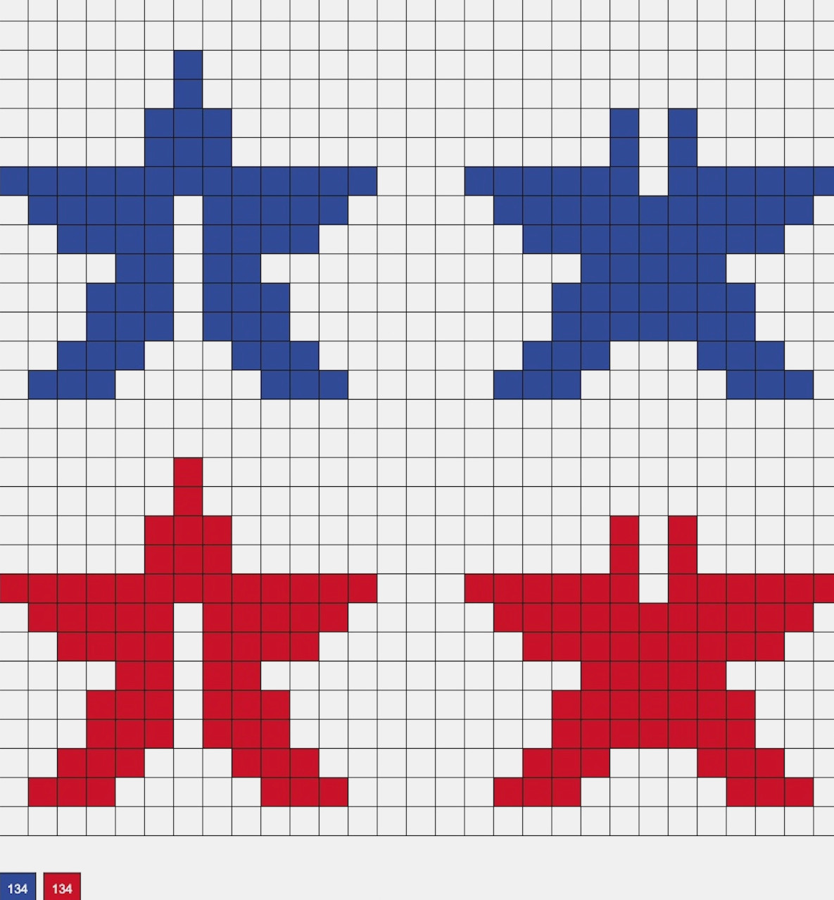 3D star perler beads