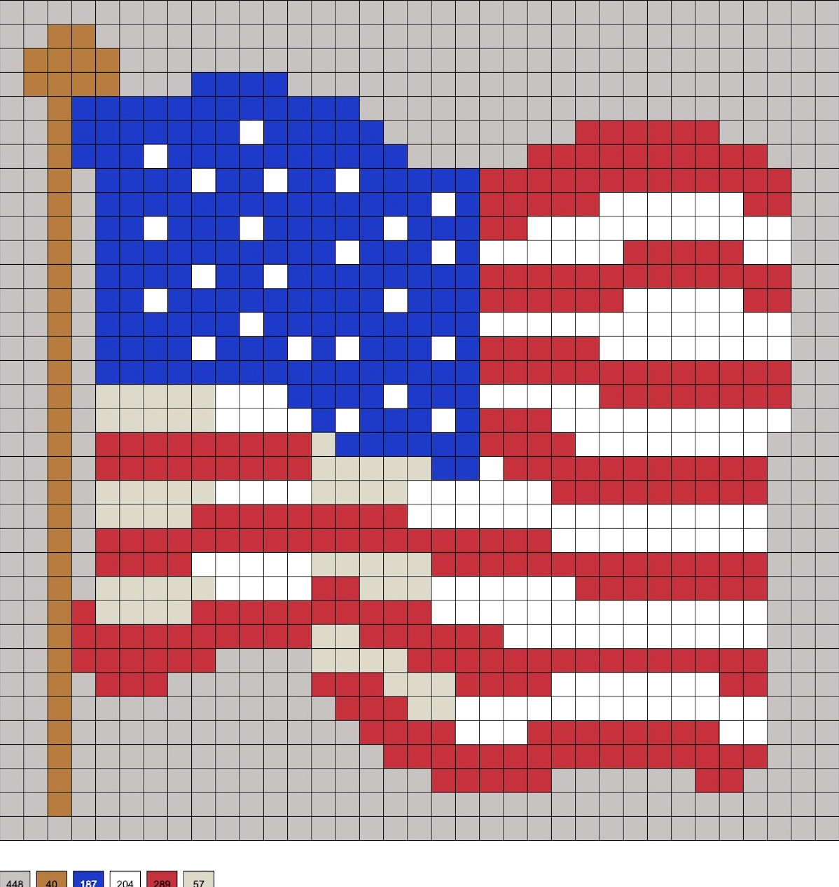 American flag perler beads