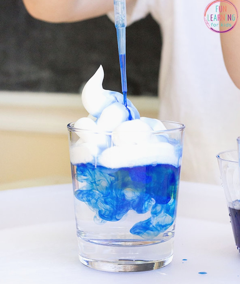 New cloud in a jar science activity