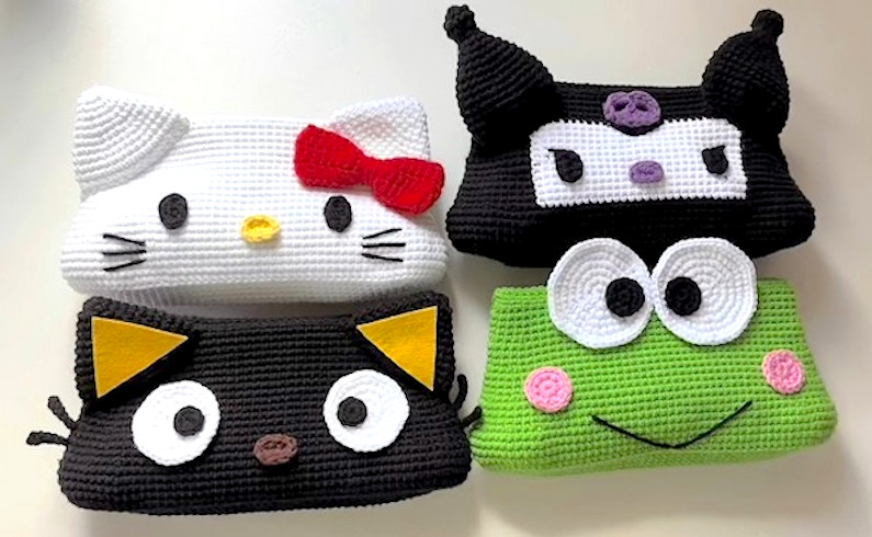 Crochet-Sanrio-Pouches
