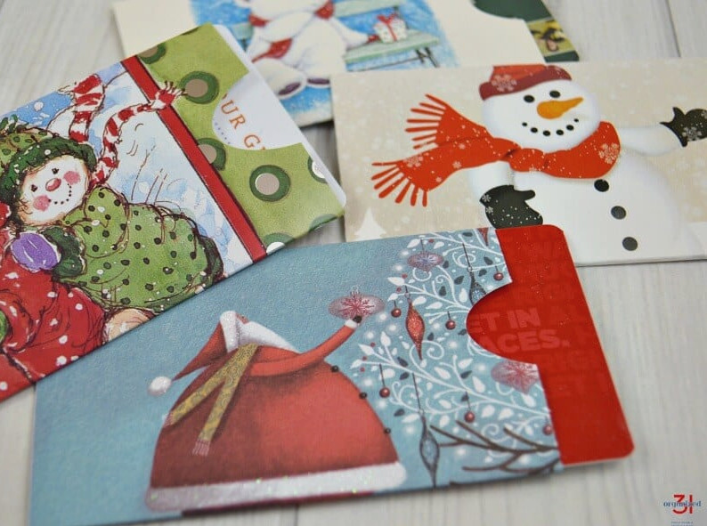 Recycled Christmas Card Sleeves